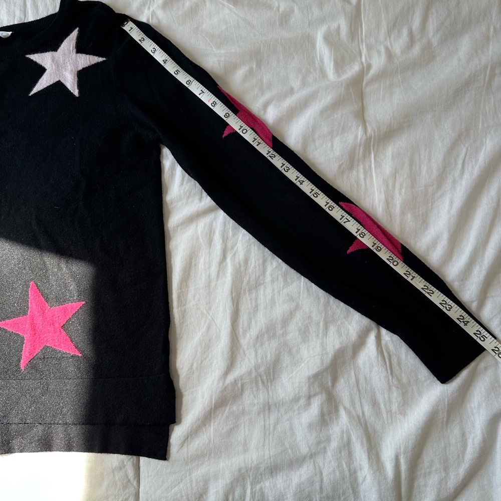THML Black Sweater with Pink and White Stars - Picture 6 of 12